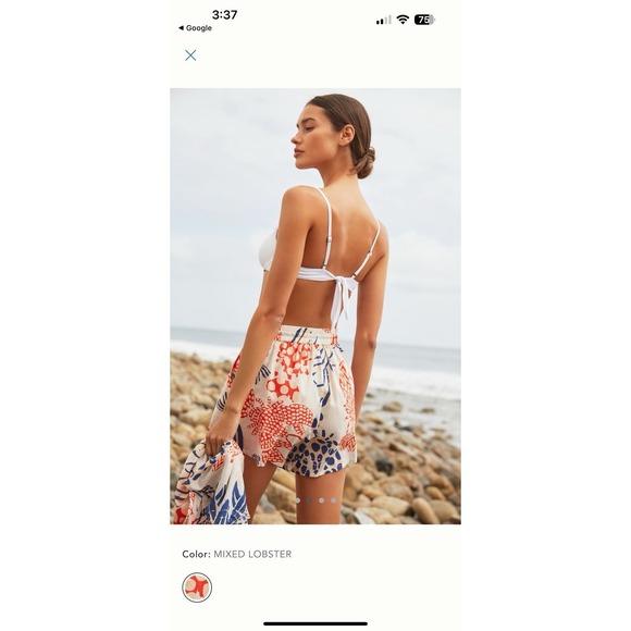 Farm Rio Mixed Lobster Print Short Size S - Picture 14 of 14